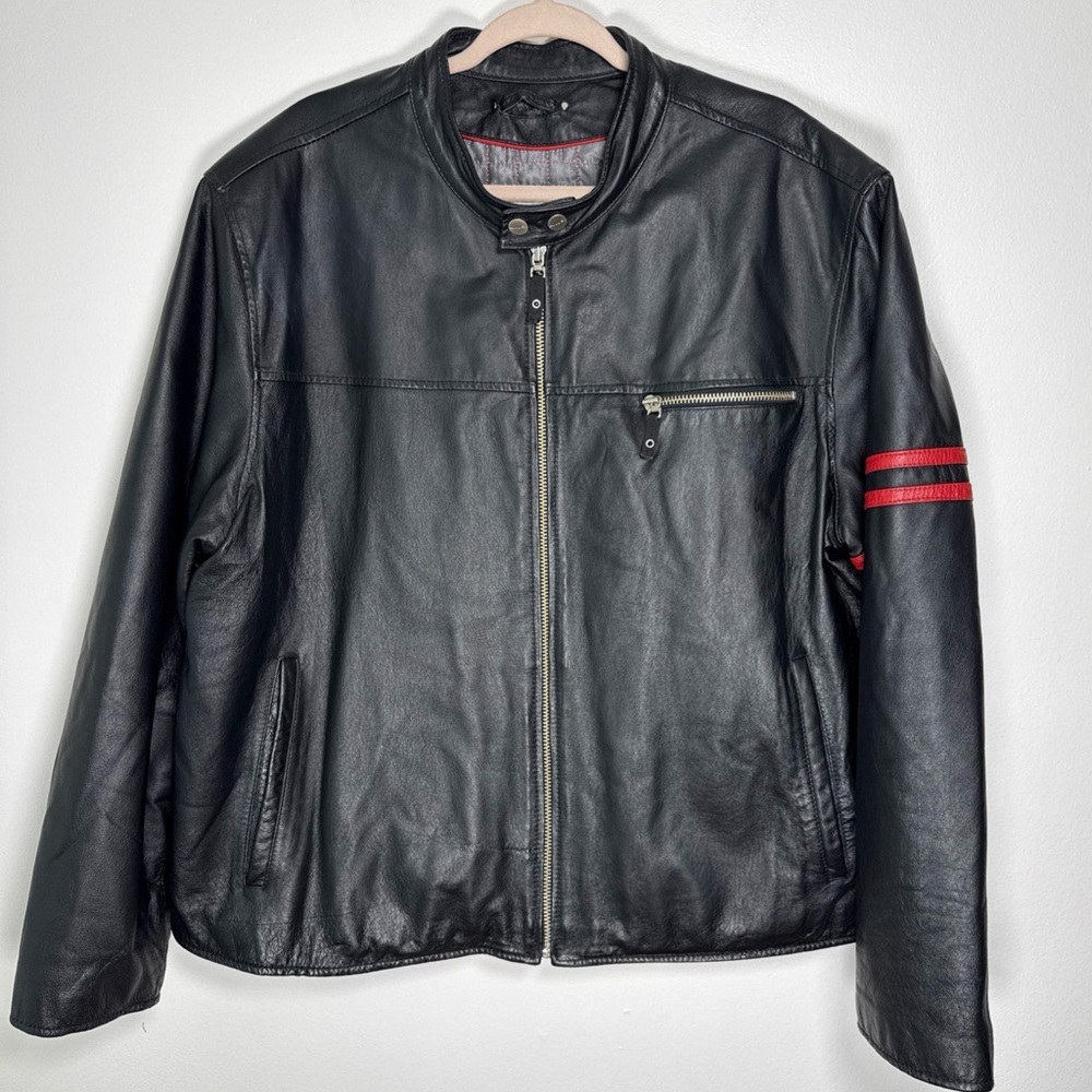 Wilsons Leather M.Julian Motocycle Jacket Black Mens Size XXL Insulated